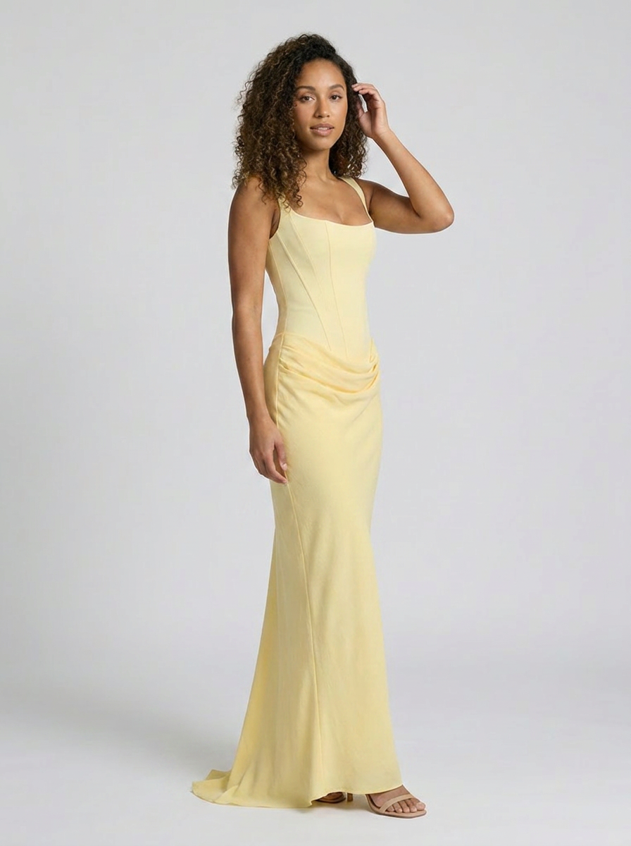 SOPHIE MAXI DRESS Yellow side