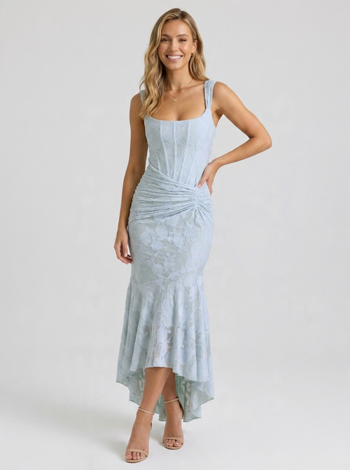 ELARA MAXI DRESS Blue 1