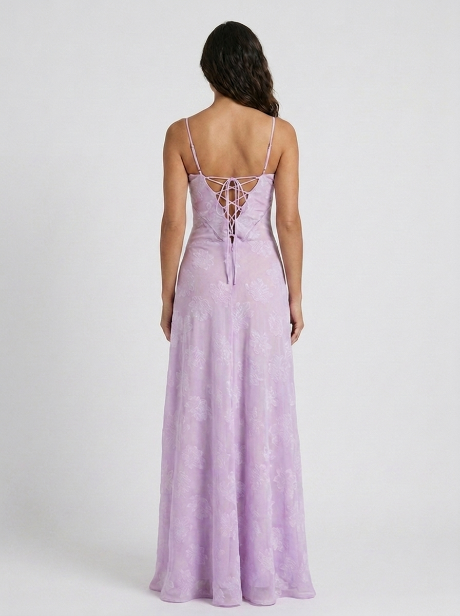 LARA MAXI DRESS Purple back