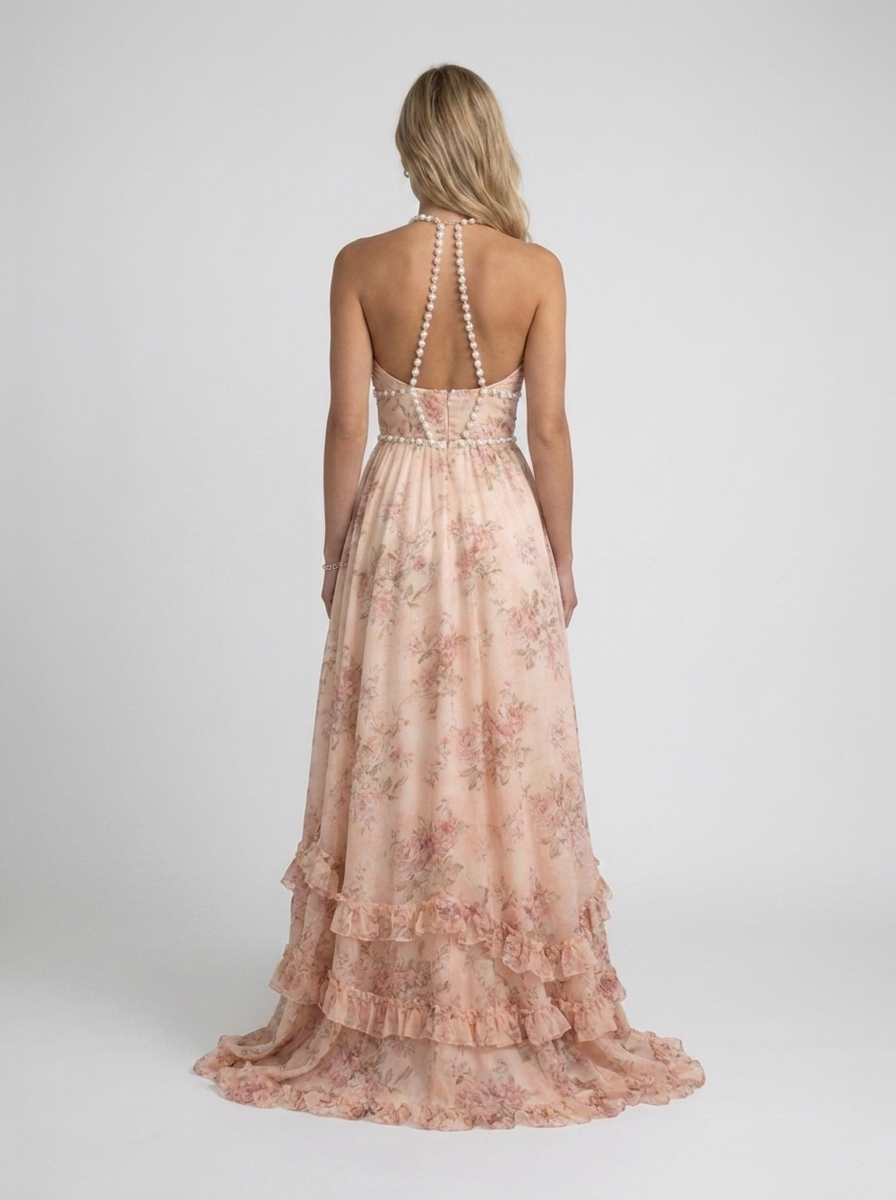 CHRISTINE MAXI DRESS Pink back