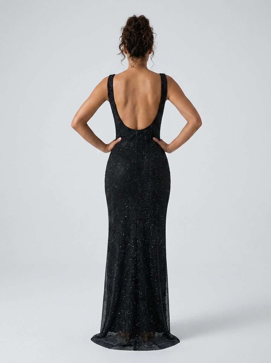 HANNAH MAXI DRESS Black back