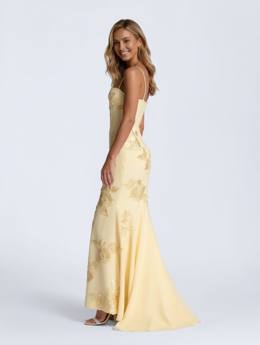LAURA MAXI DRESS Yellow side