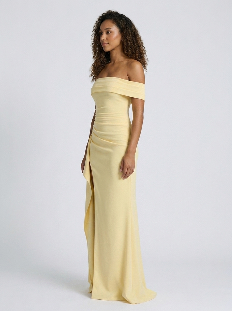 YASMINE MAXI DRESS Lemon side