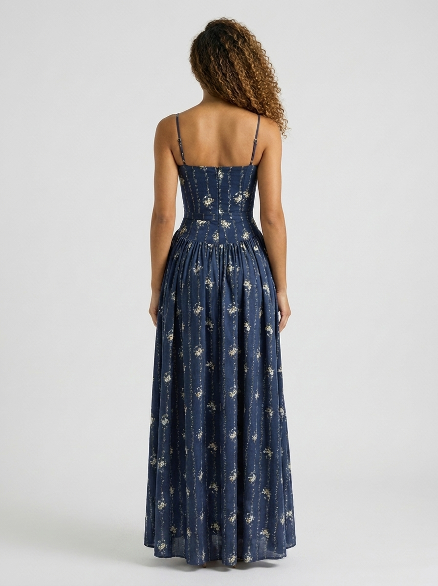 SERAPHINA MAXI DRESS Midnight Floral back