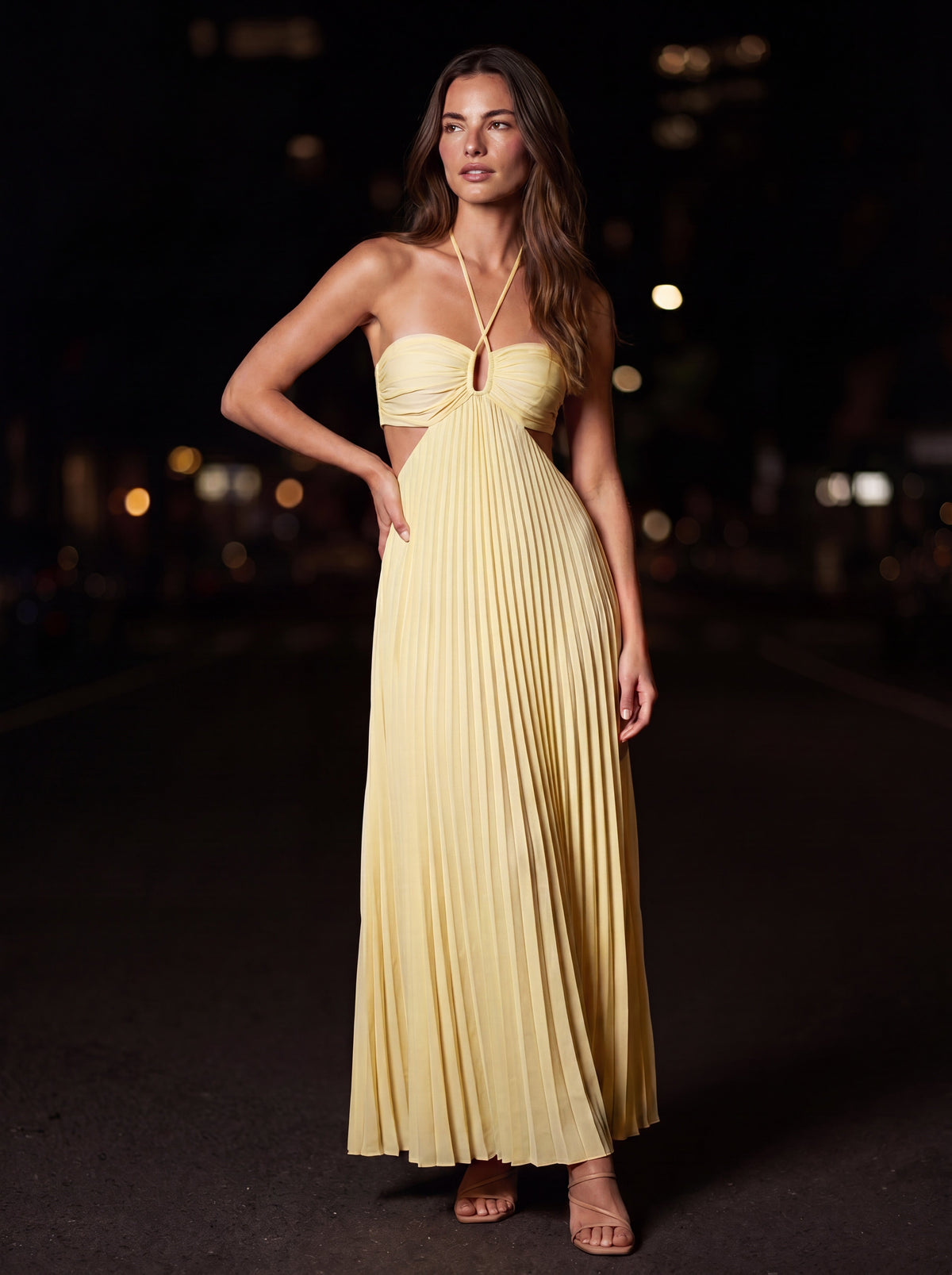 Sienna Satin Maxi Dress Lilac 7