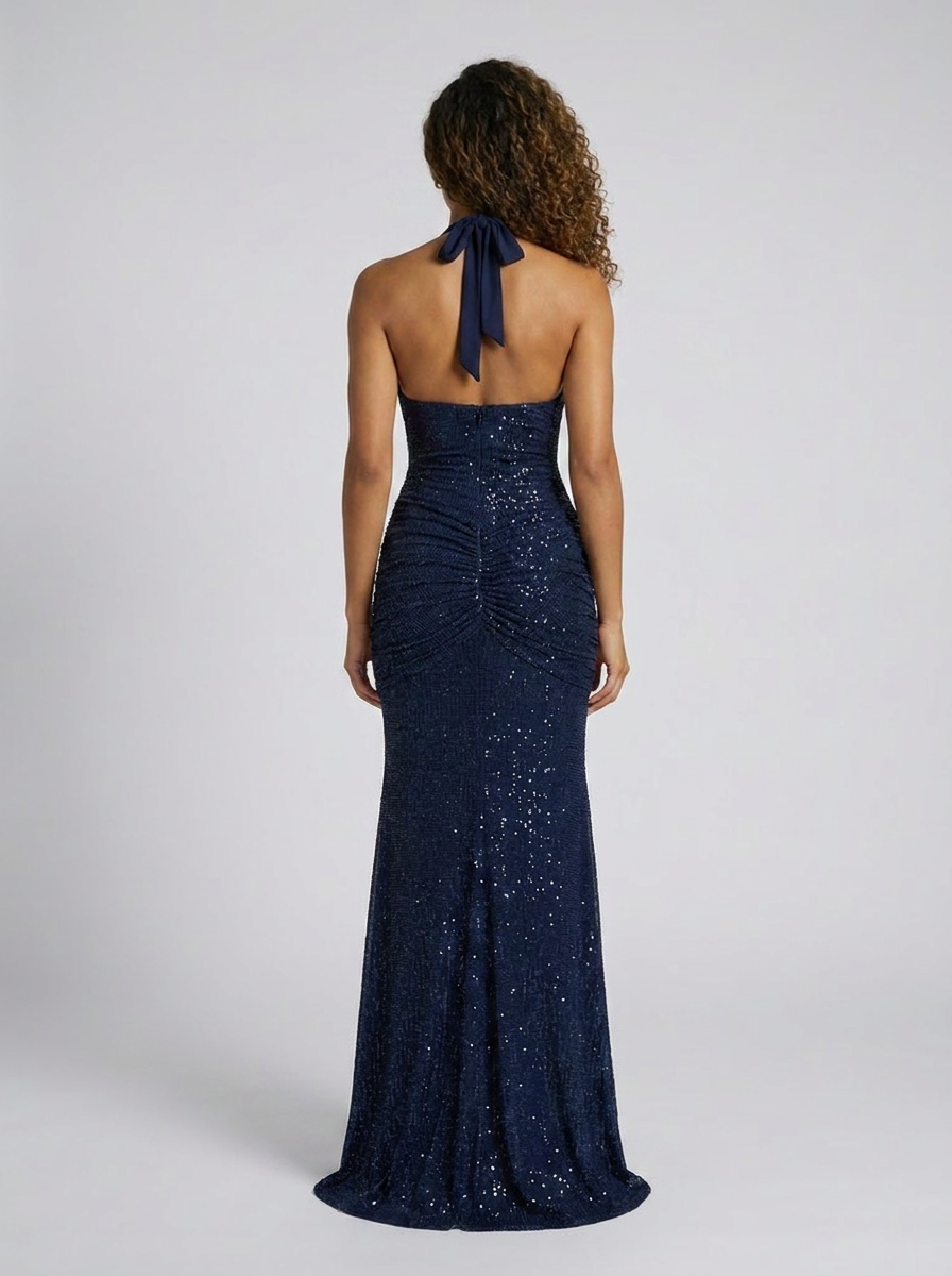 MELISSA MAXI DRESS Navy Blue back