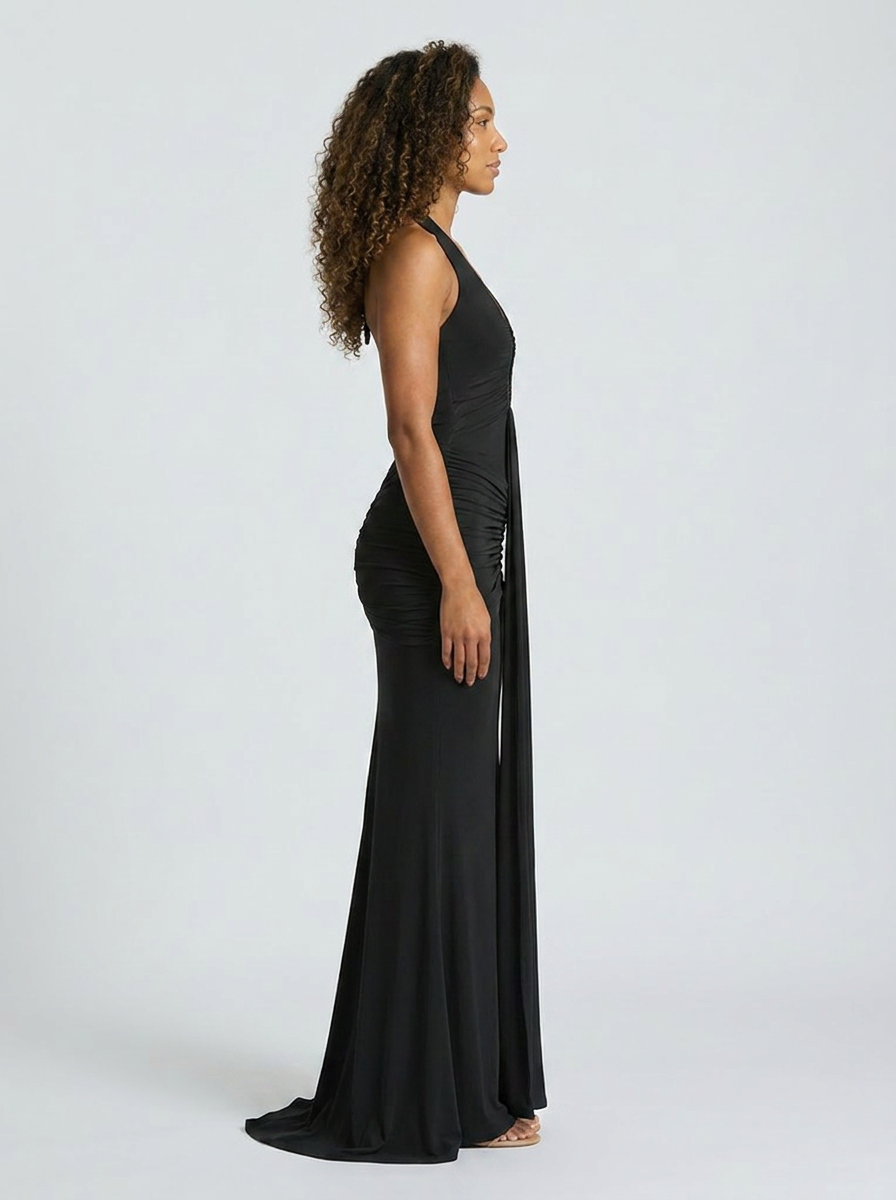 MELISSA MAXI DRESS Black side