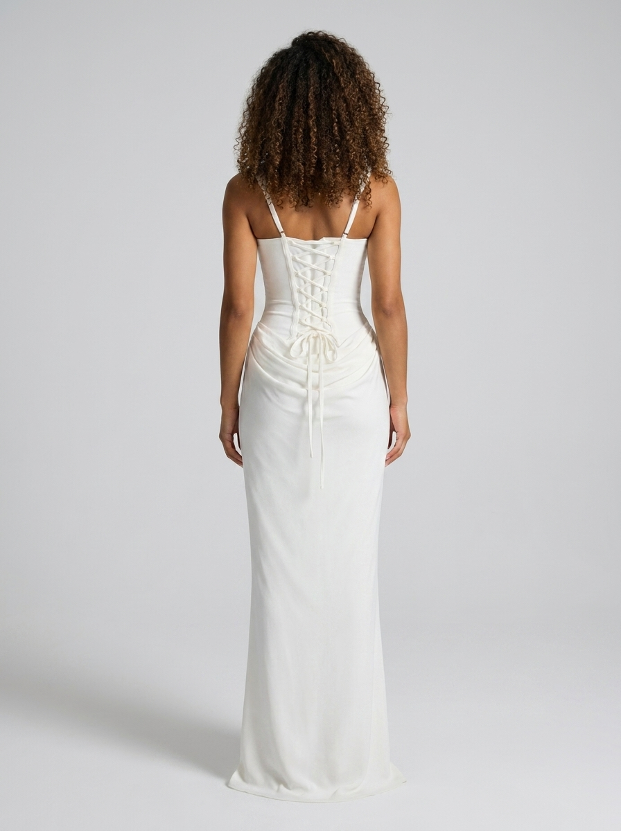 SOPHIE MAXI DRESS White back