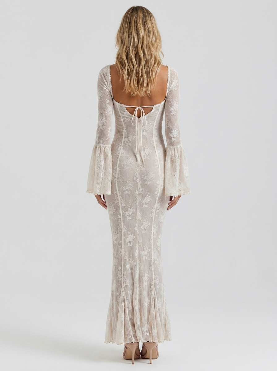 LEXI MAXI DRESS White back