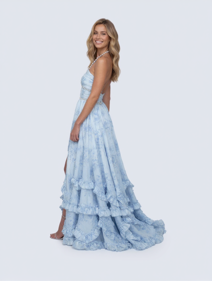 CHRISTINE MAXI DRESS Sky Whisper side