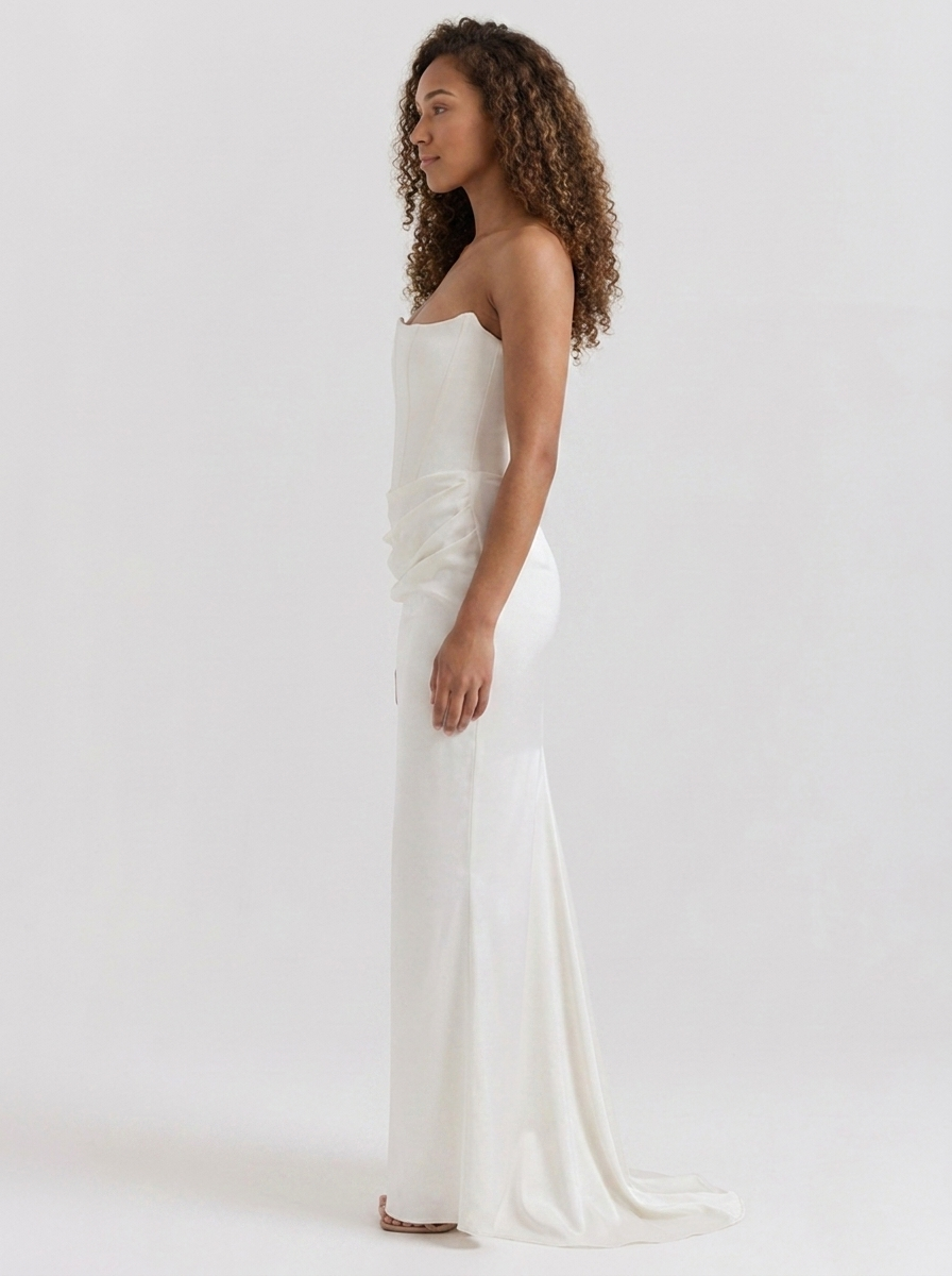 ISADORA MAXI DRESS Ivory side