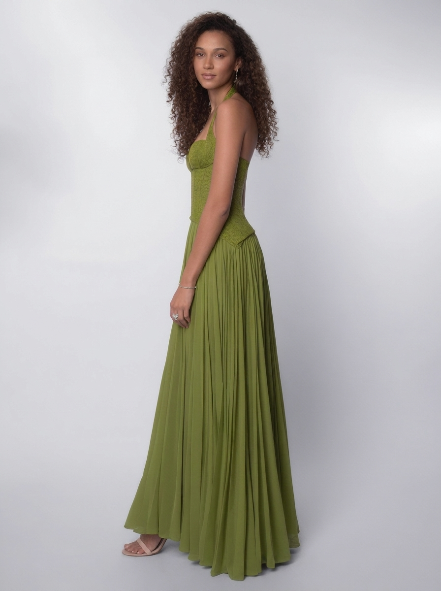 SAGE MAXI DRESS Green side