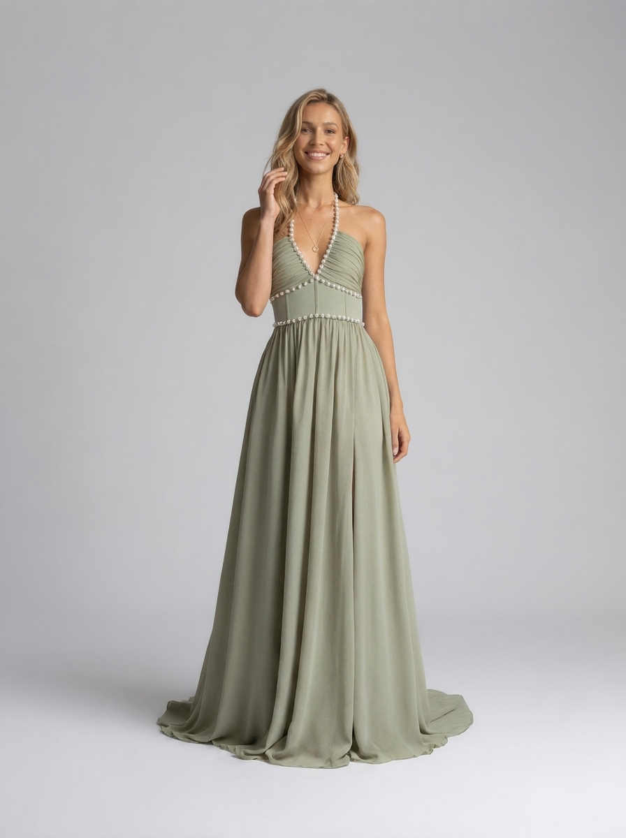 CHRISTINE MAXI DRESS Sage Blossom front