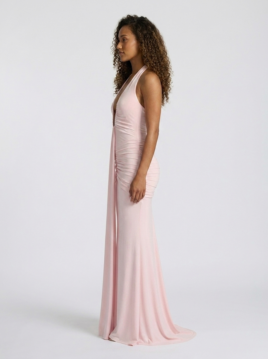 MELISSA MAXI DRESS Pink side