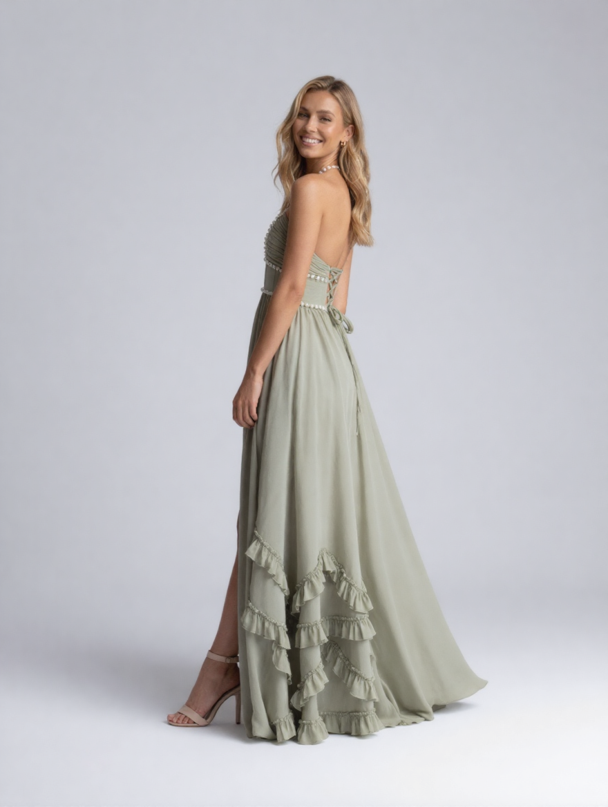 CHRISTINE MAXI DRESS Sage Blossom side