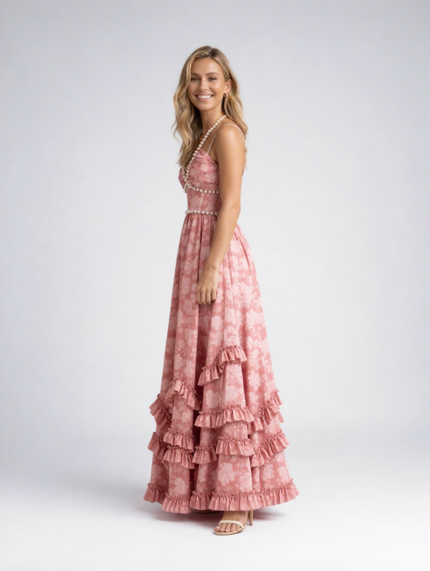 CHRISTINE MAXI DRESS Blush Petal side