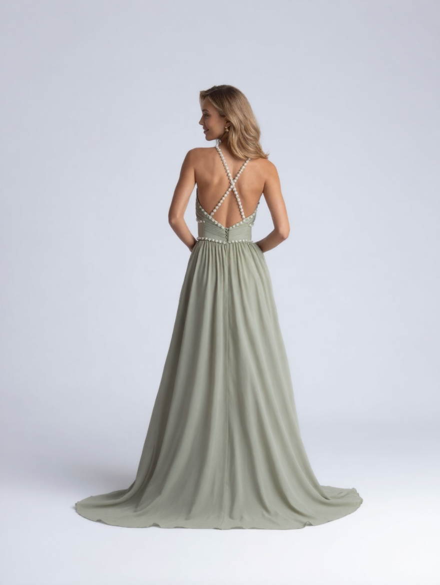 CHRISTINE MAXI DRESS Sage Blossom back