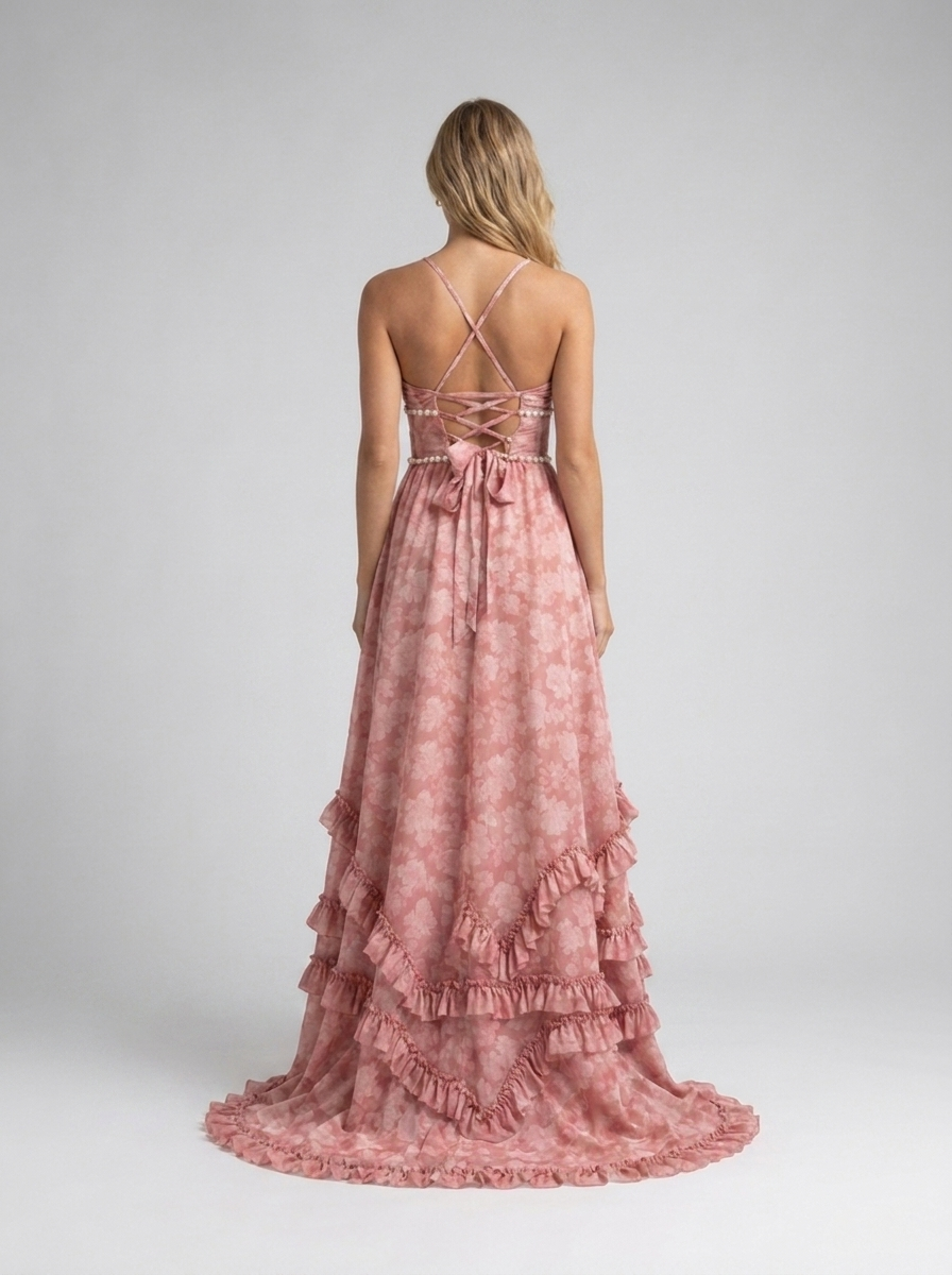 CHRISTINE MAXI DRESS Blush Petal back