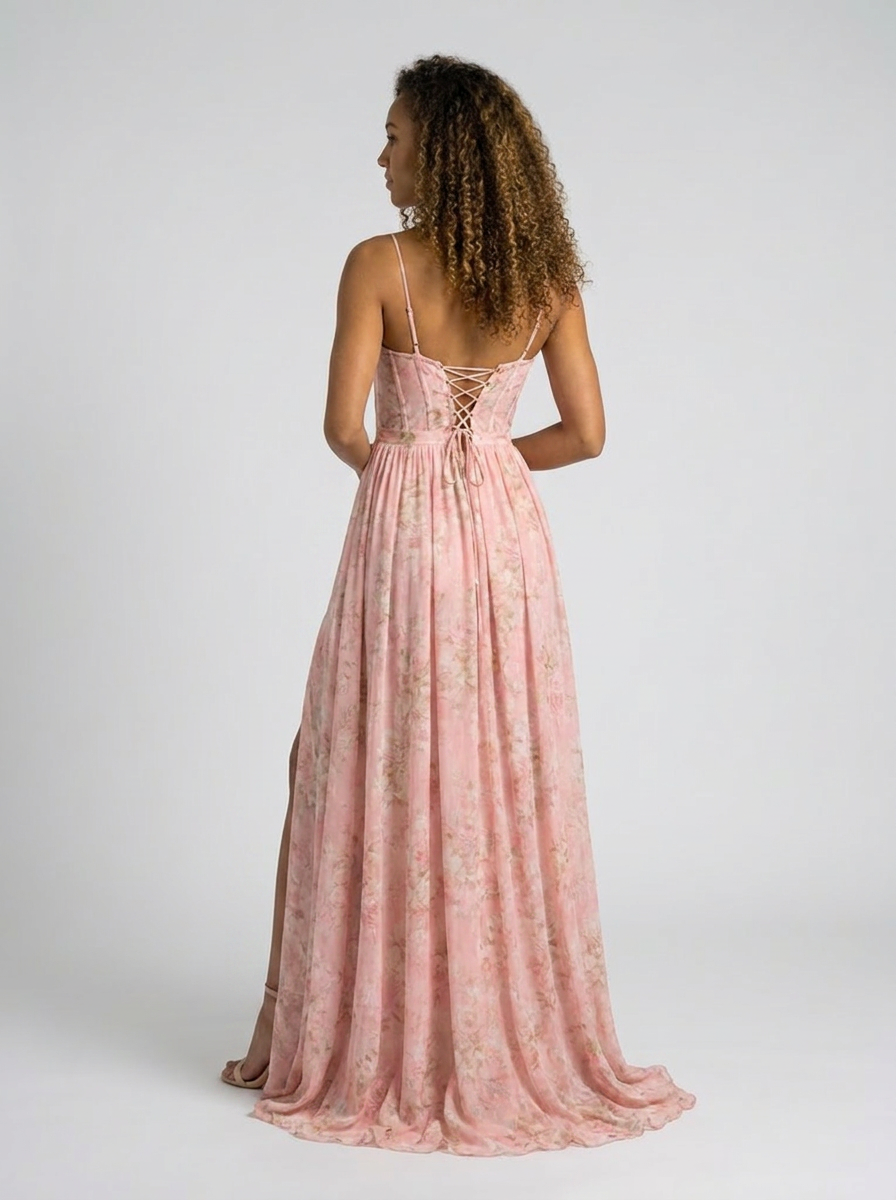 AMIRA MAXI DRESS Blush Garden back