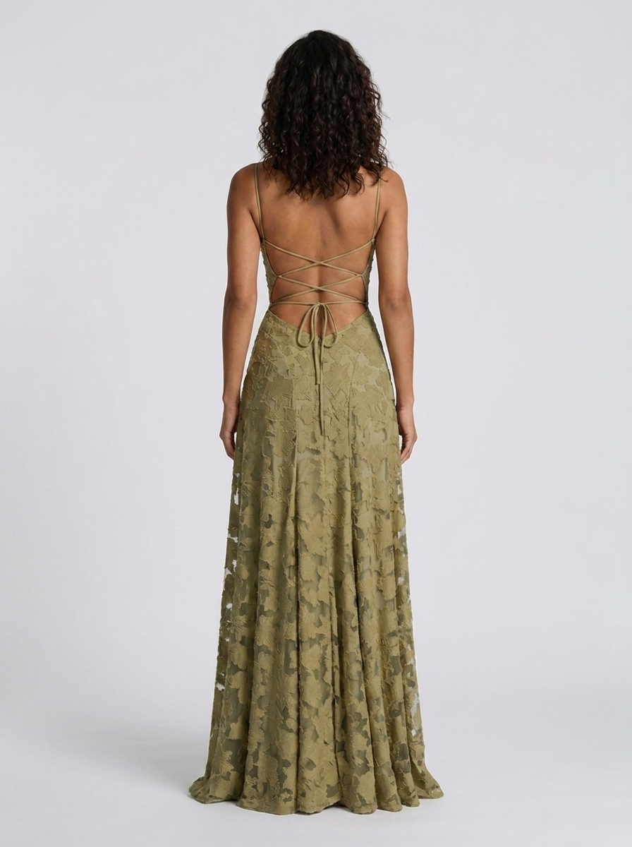 CELESTE MAXI DRESS Green back