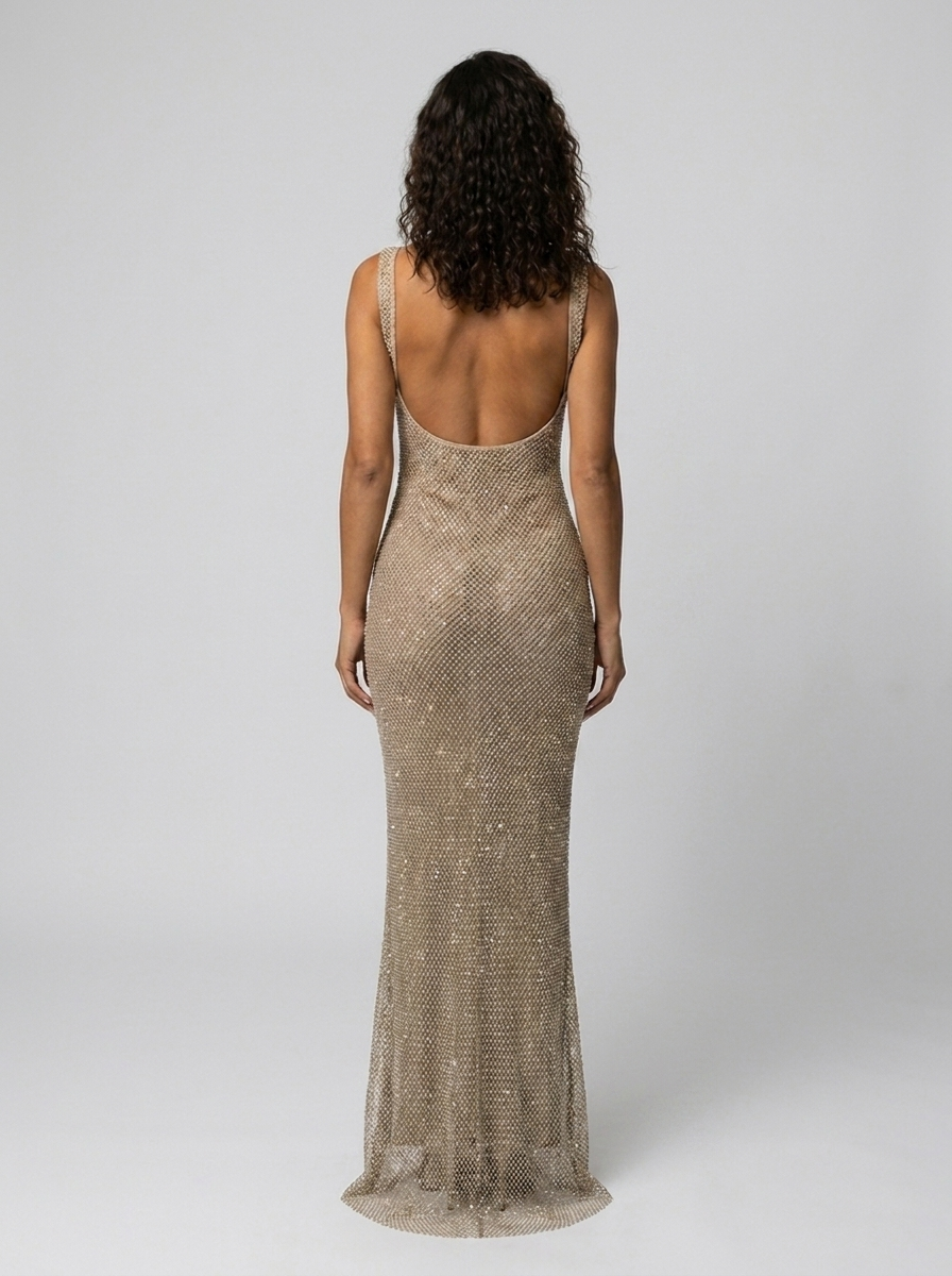 HANNAH MAXI DRESS Gold back