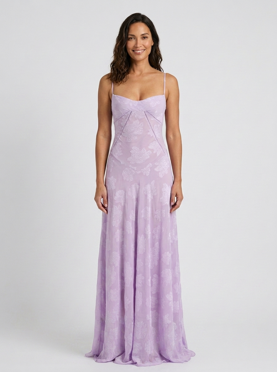 LARA MAXI DRESS Purple front