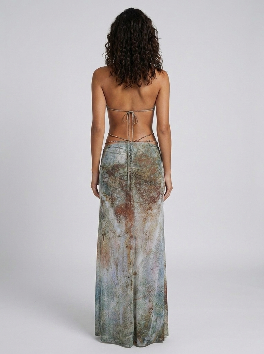 MOLLY MAXI DRESS Blue back