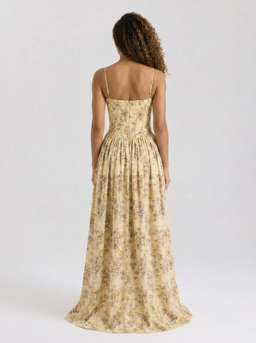 SERAPHINA MAXI DRESS Golden Floral back