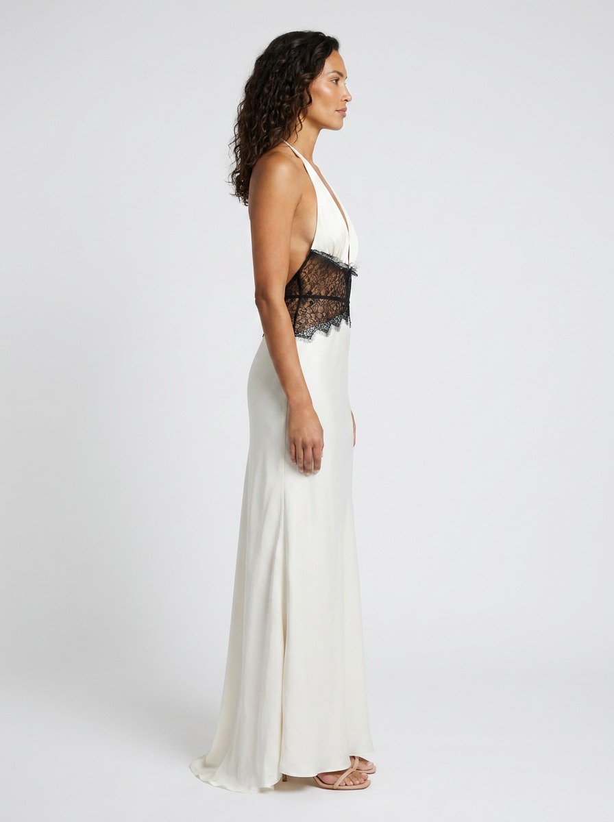 SELINA MAXI DRESS White/Black side