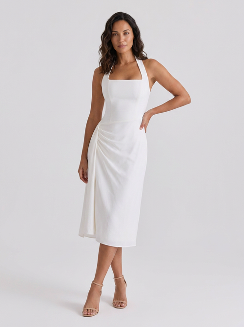 CLARA MIDI DRESS White 1