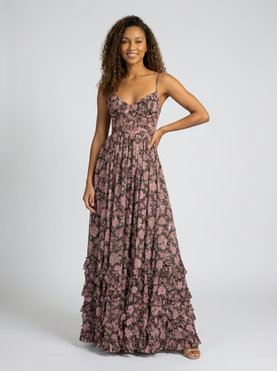 AMIRA MAXI DRESS Dusty Rose front