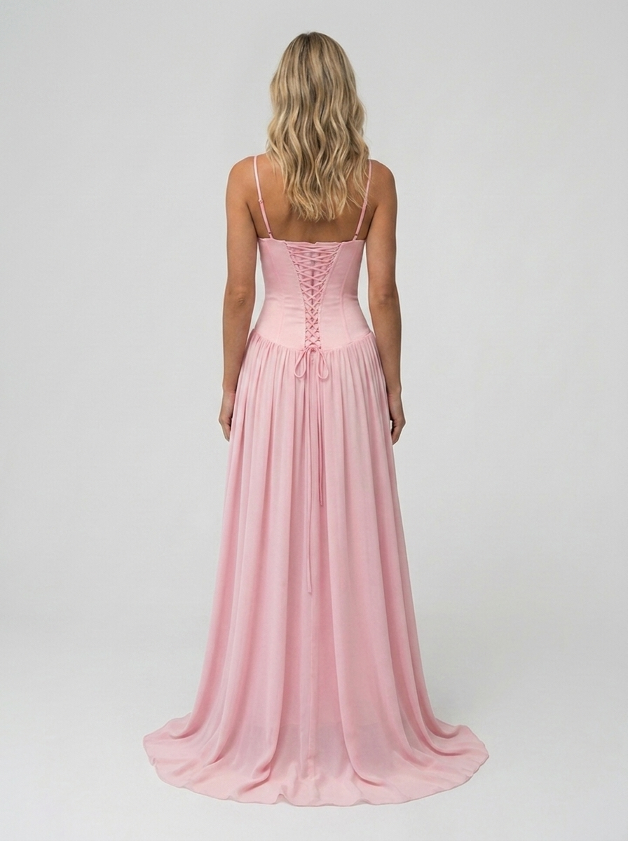 MARY MAXI DRESS Pink back