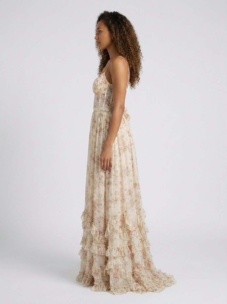 AMIRA MAXI DRESS Champagne Blush side