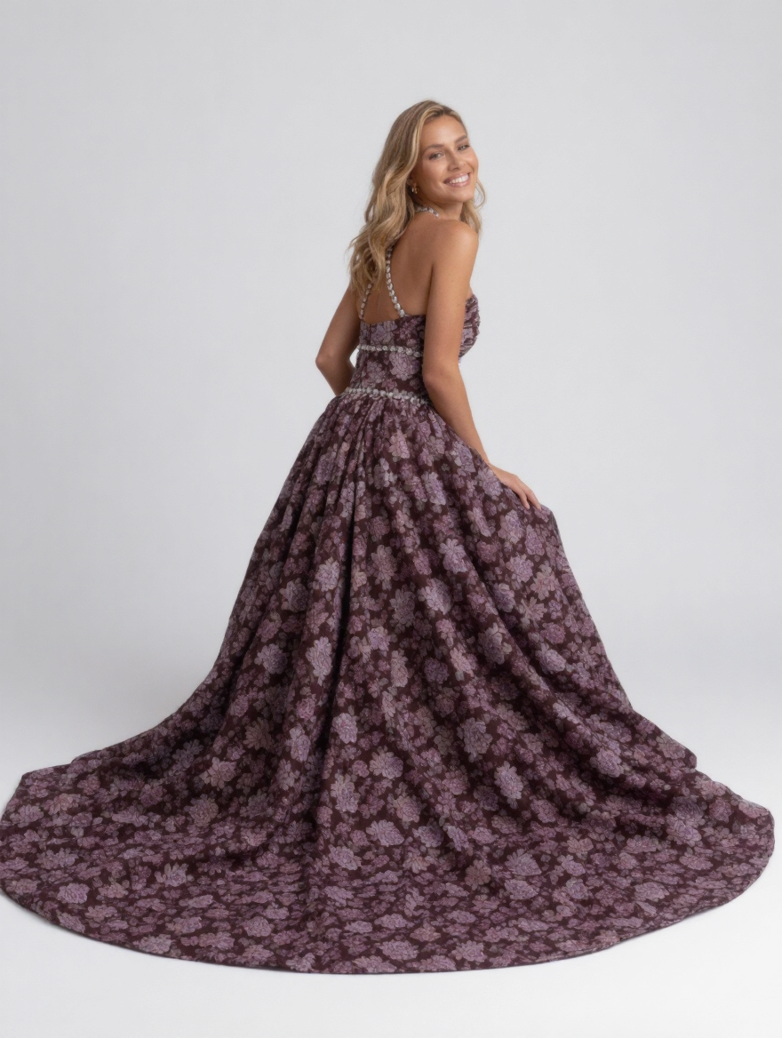 CHRISTINE MAXI DRESS Midnight Bloom back