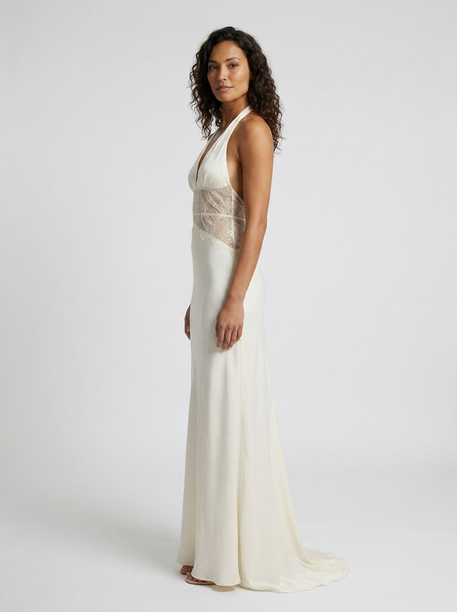 SELINA MAXI DRESS Ivory side