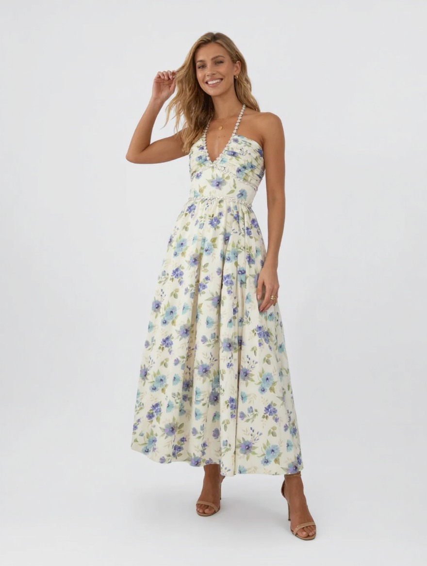 CHRISTINE MAXI DRESS Garden Mist front