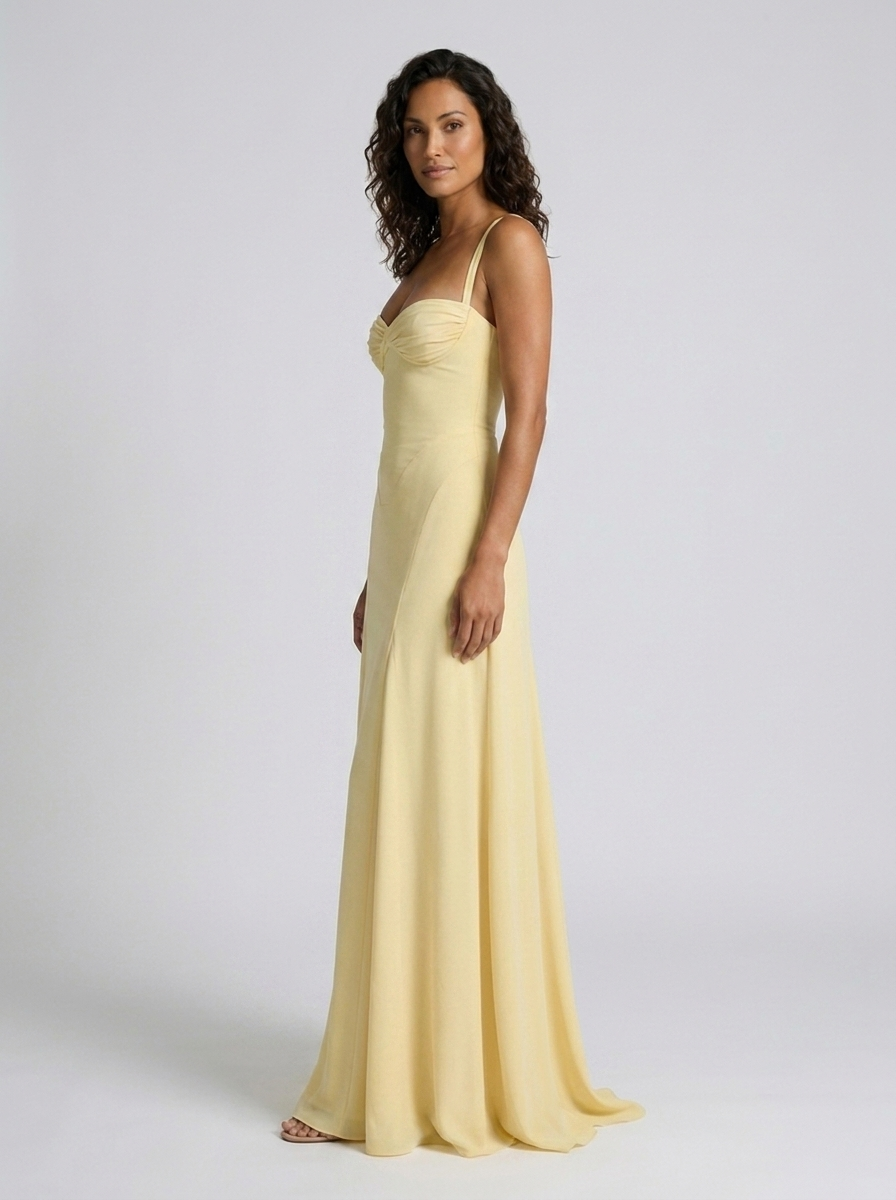 RIHANNA MAXI DRESS Yellow side