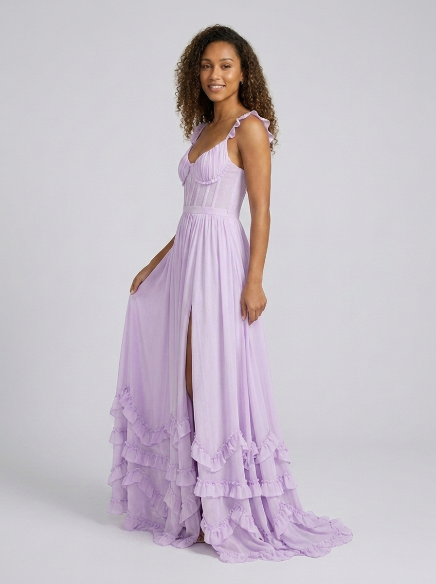 AMIRA MAXI DRESS Lilac Whisper side