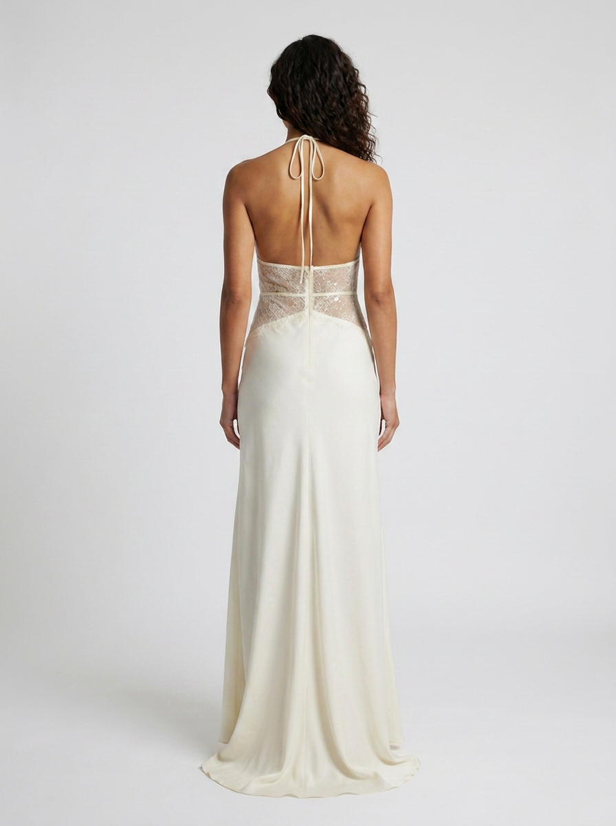 SELINA MAXI DRESS Ivory back