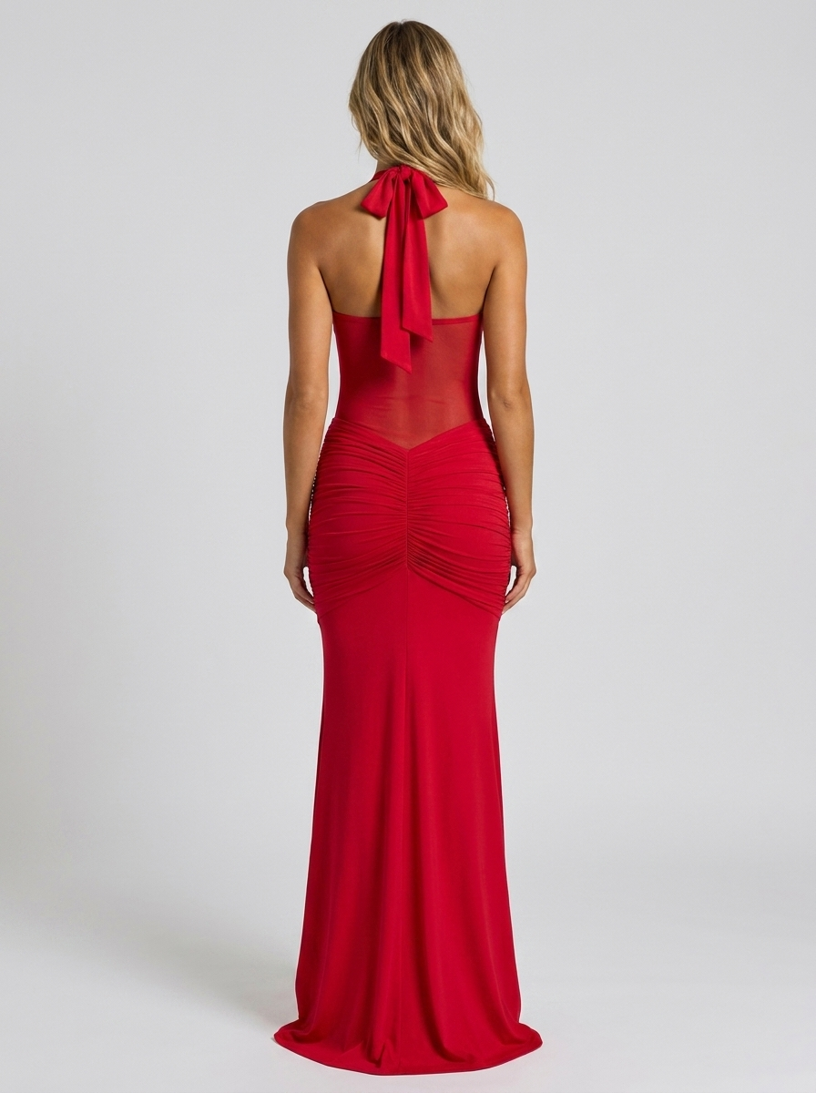 VIVIANA MAXI DRESS Red back