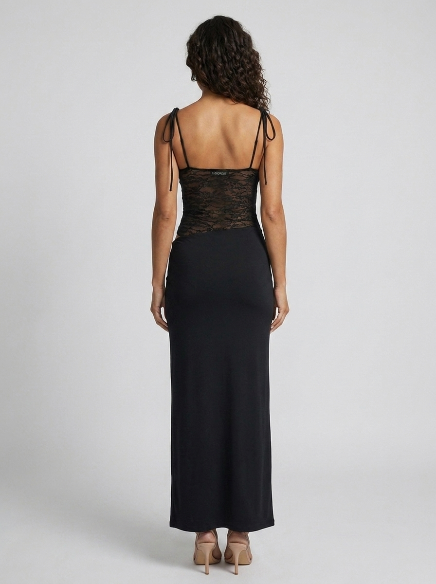 ELINA MAXI DRESS Black back