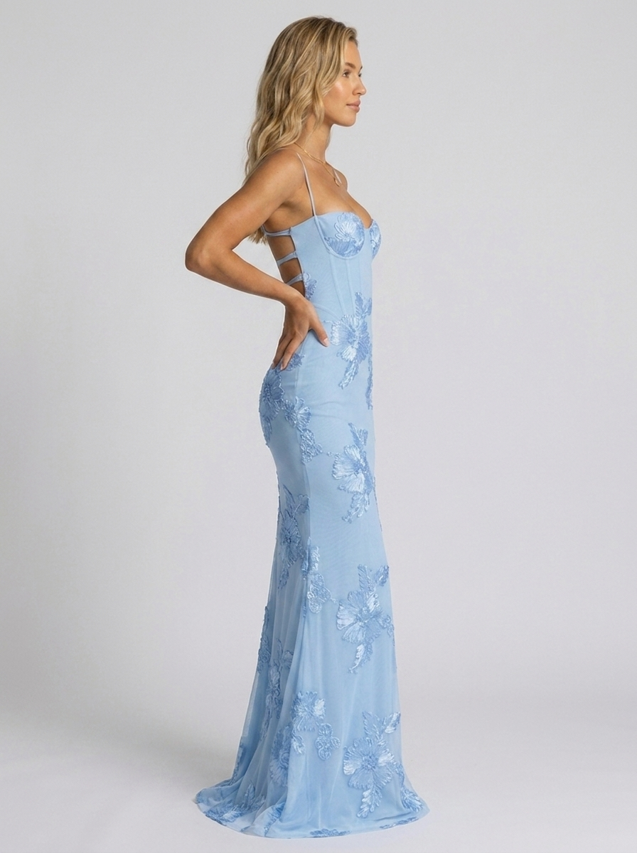 LAURA MAXI DRESS Blue side