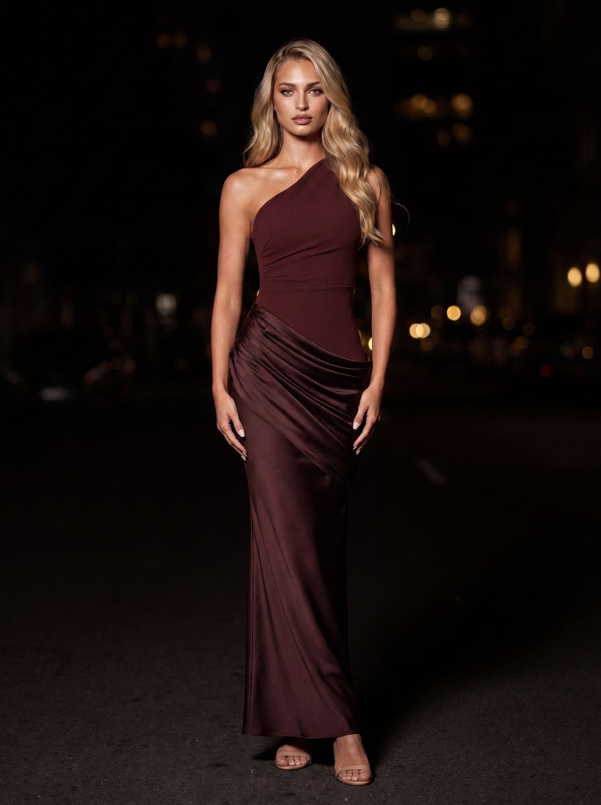 Yasmina Maxi Dress Plum Brown 7