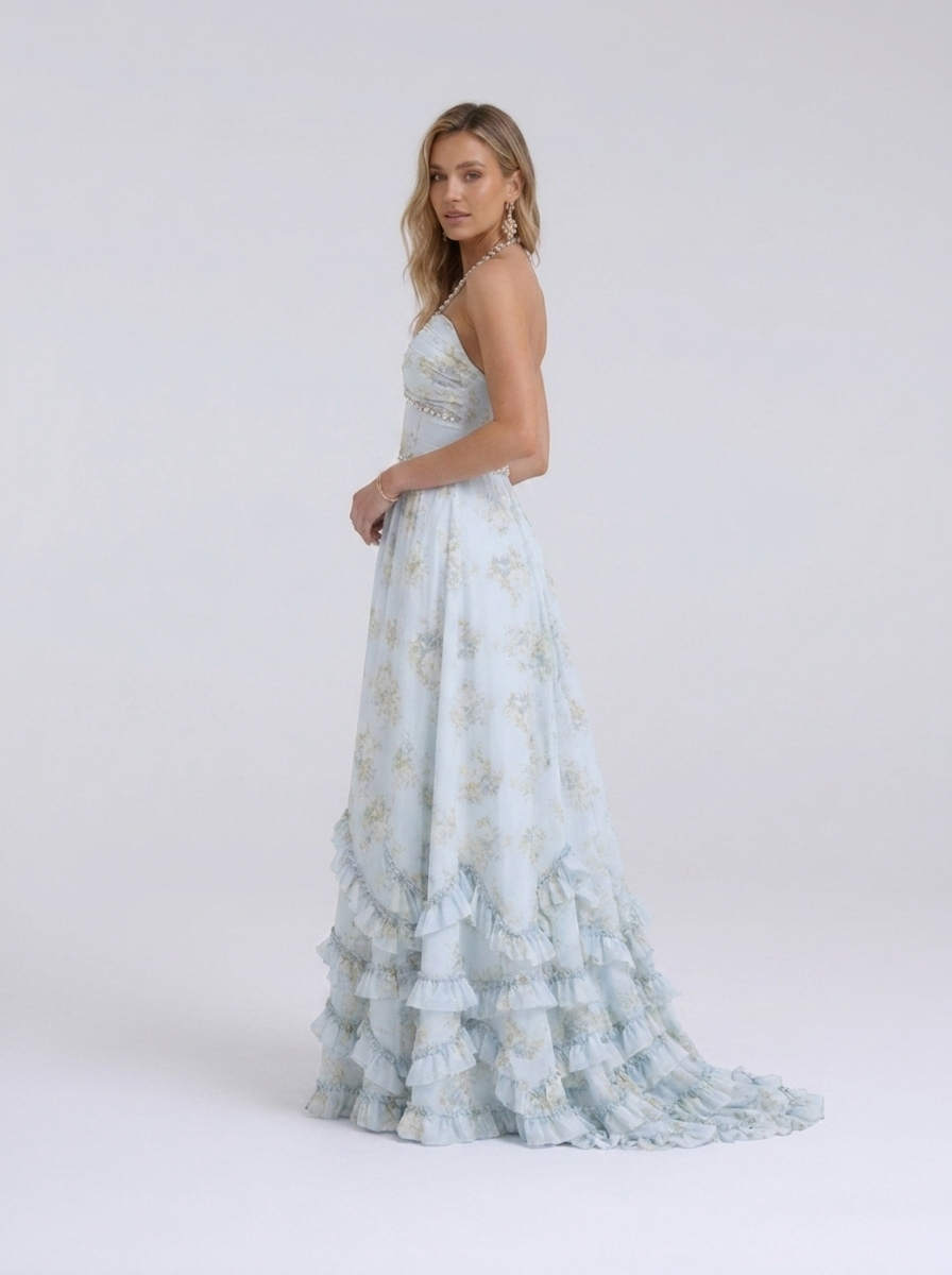 CHRISTINE MAXI DRESS Sky Blue side