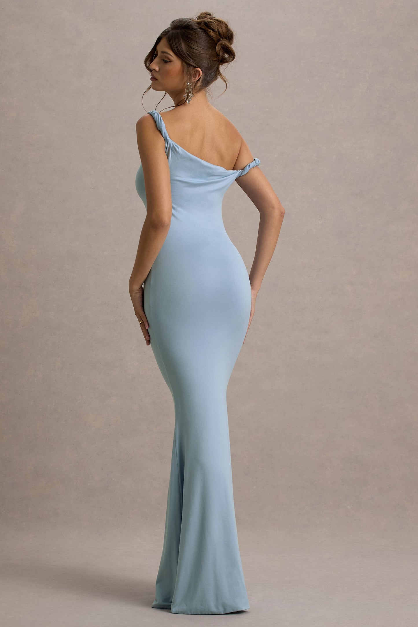 Lita Twisted Asymmetric Maxi Dress in Powder Blue POWDER BLUE 2