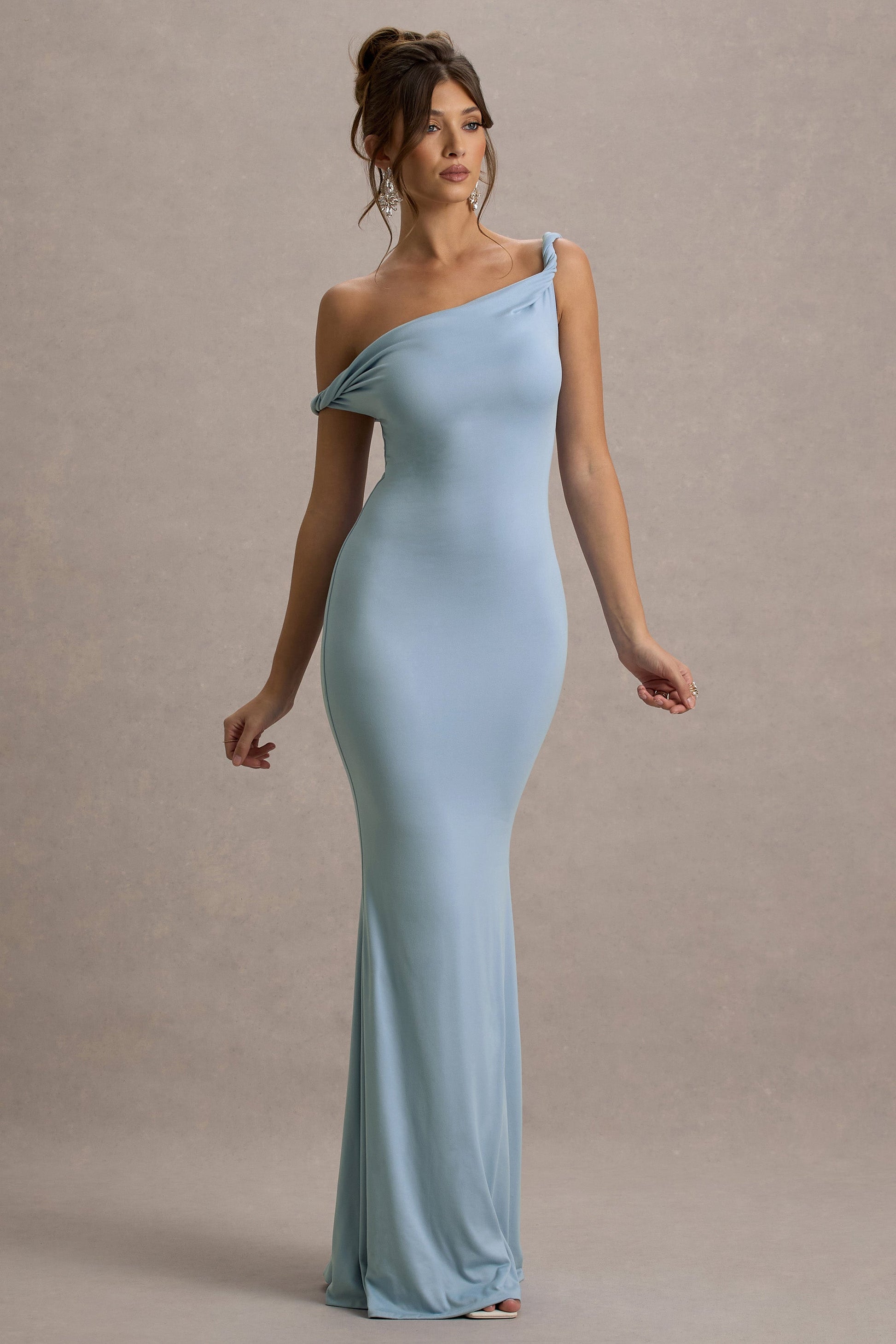 Lita Twisted Asymmetric Maxi Dress in Powder Blue POWDER BLUE 5