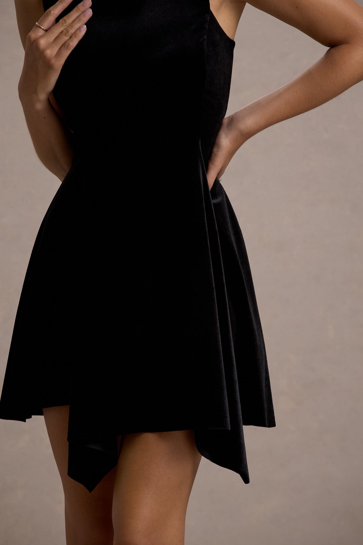 Baker Velvet Mini Dress Black 6