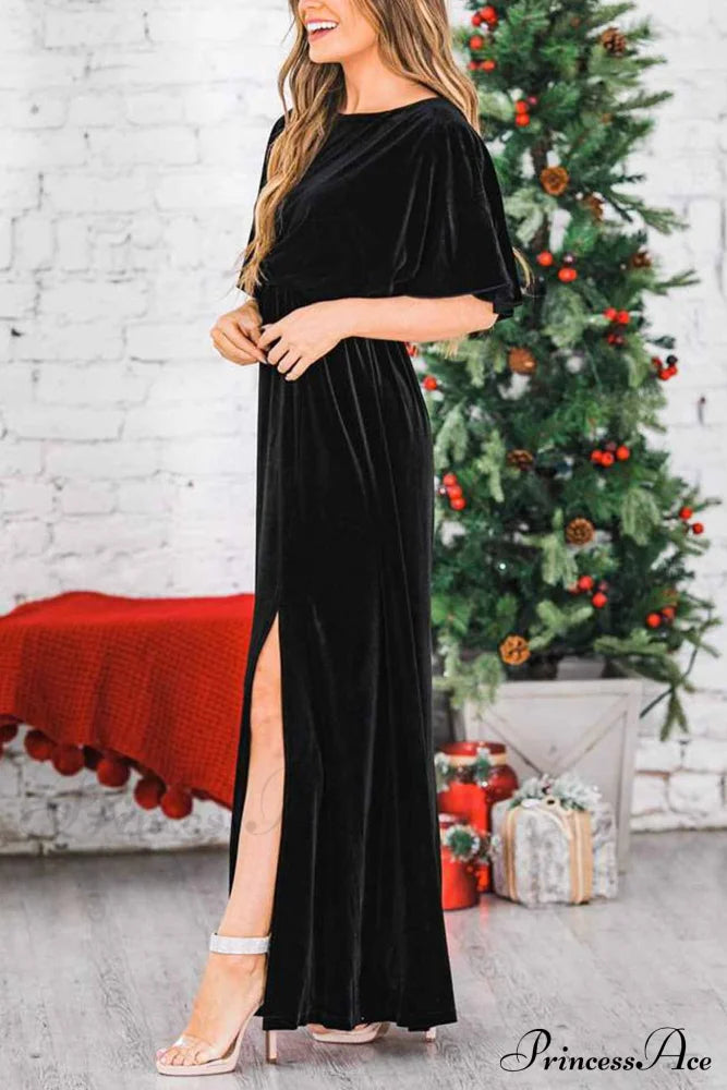 Margot Velvet Midi Dress Wine Red 7