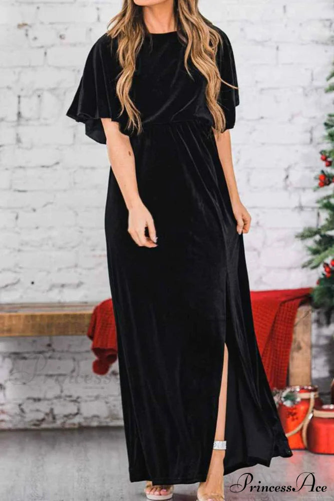 Margot Velvet Midi Dress Wine Red 6