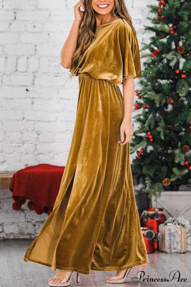 Margot Velvet Midi Dress Green 2